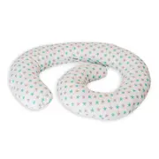 Perna De Alaptare Multifunctionala MyKids Stelute Alb-Grey-Blue 00080636