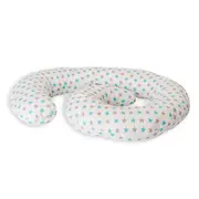 Perna De Alaptare Multifunctionala MyKids Stelute Alb-Grey-Blue 00080636