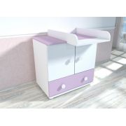 Comoda cu blat de infasat MyKids Happy Alb Mov D121 00081086