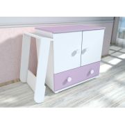 Comoda cu blat de infasat MyKids Happy Alb Mov D121 00081086
