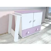 Comoda cu blat de infasat MyKids Happy Alb Mov D121 00081086