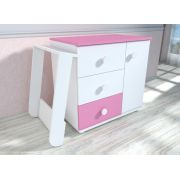Comoda cu blat de infasat MyKids Kombo Alb Roz D120 00081085