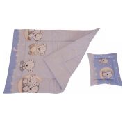 Lenjerie MyKids Bear On Moon Blue M2 4+1 Piese 120x60 00080727