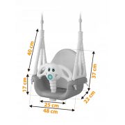 Leagan de gradina ricokids elefant 770200 - gri cu alb edeedi770200