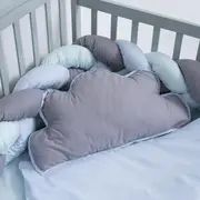 Lenjerie MyKids 6 piese Gray-Blue fara baldachin 120x60 cm 00081659