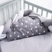 Lenjerie MyKids 6 piese Gray-White fara baldachin 120x60 cm 00081662