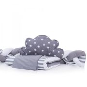 Lenjerie MyKids 6 piese Gray-White fara baldachin 120x60 cm 00081662