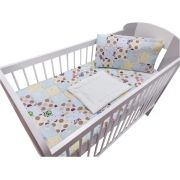 Lenjerie MyKids Mini Patratel Multicolor Buline Maro 4 Piese 120x60 00086113
