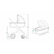 Lionelo - Carucior compact Mika, 2 in 1, Cadru din aluminiu, Cu landou intarit si salteluta moale, Reversibil, Maner ajustabil, Huse pentru picioare, Plasa de tantari, Husa de ploaie, Pana la 22 kg, Albastru BYNLO-MIKA_2IN1_BLUE_NAVY