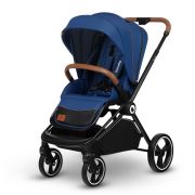 Lionelo - Carucior compact Mika, 2 in 1, Cadru din aluminiu, Cu landou intarit si salteluta moale, Reversibil, Maner ajustabil, Huse pentru picioare, Plasa de tantari, Husa de ploaie, Pana la 22 kg, Albastru BYNLO-MIKA_2IN1_BLUE_NAVY