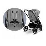 Lionelo - Carucior compact Mika, 2 in 1, Cadru din aluminiu, Cu landou intarit si salteluta moale, Reversibil, Maner ajustabil, Huse pentru picioare, Plasa de tantari, Husa de ploaie, Pana la 22 kg, Gri Deschis BYNLO-MIKA_2IN1_GREY_STONE