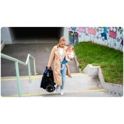 Lionelo - Carucior compact Mika, 2 in 1, Cadru din aluminiu, Cu landou intarit si salteluta moale, Reversibil, Maner ajustabil, Huse pentru picioare, Plasa de tantari, Husa de ploaie, Pana la 22 kg, Gri Deschis BYNLO-MIKA_2IN1_GREY_STONE