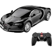 MASINA CU TELECOMANDA BUGATTI CHIRON NEGRU CU SCARA 1 LA 24 VIVRas76100_Negru