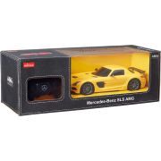 MASINA CU TELECOMANDA MERCEDES-BENZ SLS AMG GALBENA CU SCARA 1 LA 18 VIVRas54100_Galben