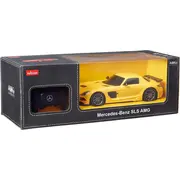 MASINA CU TELECOMANDA MERCEDES-BENZ SLS AMG GALBENA CU SCARA 1 LA 18 VIVRas54100_Galben