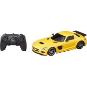 MASINA CU TELECOMANDA MERCEDES-BENZ SLS AMG GALBENA CU SCARA 1 LA 18 VIVRas54100_Galben