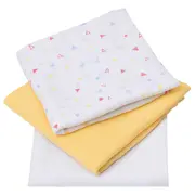 Set 3 paturici de muselina galben Clevamama 3541 SUPclvm_3541