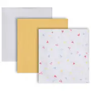 Set 3 paturici de muselina galben Clevamama 3541 SUPclvm_3541