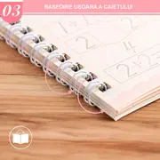 Set 4 caiete in limba romana si stilou magic pentru scris si desenat, rechizite scolare, multicolor, 19 cm X 13 cm SUPKC_SCR4_ROM