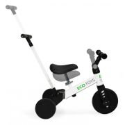 Tricicleta cu pedale si maner 2 in 1 ecotoys ym-bt-6 - alb edeediym-bt-6pswhite