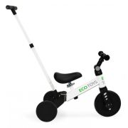 Tricicleta cu pedale si maner 2 in 1 ecotoys ym-bt-6 - alb edeediym-bt-6pswhite