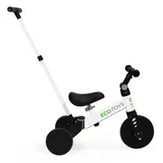 Tricicleta cu pedale si maner 2 in 1 ecotoys ym-bt-6 - alb edeediym-bt-6pswhite