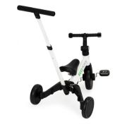 Tricicleta cu pedale si maner 2 in 1 ecotoys ym-bt-6 - alb edeediym-bt-6pswhite