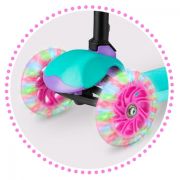 Trotineta cu roti cu led ricokids loco 765104 - turcoaz cu roz edeedi765104