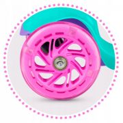 Trotineta cu roti cu led ricokids loco 765104 - turcoaz cu roz edeedi765104