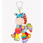 Jucarie mare pentru carucior, scoica auto si patut, Cu jucarie de dentitie, Cu sunete, Activity Friend Clip Clop, 39 cm, Playgro BYN816456