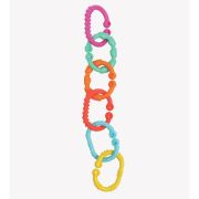 Jucarii de dentitie inele, Atasabile la carucior, scoica auto si patut, 24 piese, Loopy Links, Playgro BYN492445