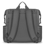 Lionelo - Rucsac pentru mamici, Cu 12 compartimente si salteluta de schimbat, Cu prindere universala de carucior, Impermeabila, 36 x 36 x 23 cm, Gri BYNLO-CUBE_GREY