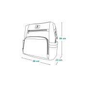 Lionelo - Rucsac pentru mamici, Cu 12 compartimente si salteluta de schimbat, Cu prindere universala de carucior, Impermeabila, 36 x 36 x 23 cm, Gri BYNLO-CUBE_GREY