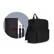 Lionelo - Rucsac pentru mamici, Cu 12 compartimente si salteluta de schimbat, Cu prindere universala de carucior, Impermeabila, 36 x 36 x 23 cm, Negru BYNLO-CUBE_BLACK
