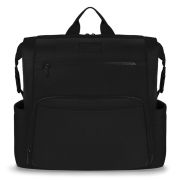 Lionelo - Rucsac pentru mamici, Cu 12 compartimente si salteluta de schimbat, Cu prindere universala de carucior, Impermeabila, 36 x 36 x 23 cm, Negru BYNLO-CUBE_BLACK