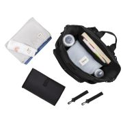 Lionelo - Rucsac pentru mamici, Cu 12 compartimente si salteluta de schimbat, Cu prindere universala de carucior, Impermeabila, 36 x 36 x 23 cm, Negru BYNLO-CUBE_BLACK