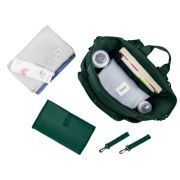 Lionelo - Rucsac pentru mamici, Cu 12 compartimente si salteluta de schimbat, Cu prindere universala de carucior, Impermeabila, 36 x 36 x 23 cm, Verde BYNLO-CUBE_GREEN