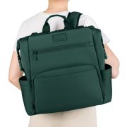 Lionelo - Rucsac pentru mamici, Cu 12 compartimente si salteluta de schimbat, Cu prindere universala de carucior, Impermeabila, 36 x 36 x 23 cm, Verde BYNLO-CUBE_GREEN