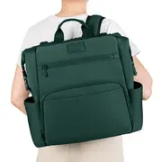 Lionelo - Rucsac pentru mamici, Cu 12 compartimente si salteluta de schimbat, Cu prindere universala de carucior, Impermeabila, 36 x 36 x 23 cm, Verde BYNLO-CUBE_GREEN