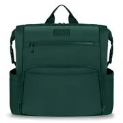 Lionelo - Rucsac pentru mamici, Cu 12 compartimente si salteluta de schimbat, Cu prindere universala de carucior, Impermeabila, 36 x 36 x 23 cm, Verde BYNLO-CUBE_GREEN