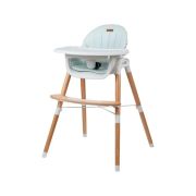 Scaun de masa 2 in 1 reglabil, Tin, Cu tavita si husa detasabile, Suport pentru picioare reglabil, FreeON, Light Green BYN38237