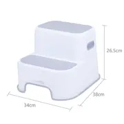 Scaunel Inaltator WC in Doua Trepte, Suprafata antiderapanta, FreeON, White & Grey BYN42332
