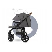 Lionelo - Carucior sport Annet Tour, De la nastere, UPF 50+, Cu maner reglabil, Plasa de tantari, Suport biberon, Saculet pentru picioare, Pana la 22 kg, Gri BYNLO-ANNET_TOUR_GREY_STONE