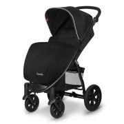 Lionelo - Carucior sport Annet Tour, De la nastere, UPF 50+, Cu maner reglabil, Plasa de tantari, Suport biberon, Saculet pentru picioare, Pana la 22 kg, Negru BYNLO-ANNET_TOUR_BLACK_CARBON