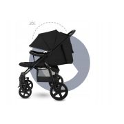 Lionelo - Carucior sport Annet Tour, De la nastere, UPF 50+, Cu maner reglabil, Plasa de tantari, Suport biberon, Saculet pentru picioare, Pana la 22 kg, Negru BYNLO-ANNET_TOUR_BLACK_CARBON