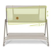 Lionelo - Patut co-sleeper Luna, 2 in 1, Cu setare unghiulara, Cu roti, Reglabil in 6 pozitii pe inaltime, Bej BYNLO-LUNA_BEIGE_SAND