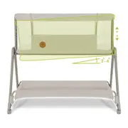 Lionelo - Patut co-sleeper Luna, 2 in 1, Cu setare unghiulara, Cu roti, Reglabil in 6 pozitii pe inaltime, Bej BYNLO-LUNA_BEIGE_SAND
