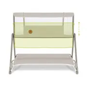 Lionelo - Patut co-sleeper Luna, 2 in 1, Cu setare unghiulara, Cu roti, Reglabil in 6 pozitii pe inaltime, Bej BYNLO-LUNA_BEIGE_SAND