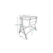 Lionelo - Patut co-sleeper Luna, 2 in 1, Cu setare unghiulara, Cu roti, Reglabil in 6 pozitii pe inaltime, Bej BYNLO-LUNA_BEIGE_SAND