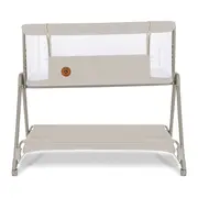 Lionelo - Patut co-sleeper Luna, 2 in 1, Cu setare unghiulara, Cu roti, Reglabil in 6 pozitii pe inaltime, Bej BYNLO-LUNA_BEIGE_SAND